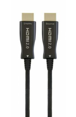Gembird Active Optical HDMI kabel s Ethernetem 80m / 4K UHD 60Hz / AOC / zlacené konektory / černá (CCBP-HDMI-AOC-80M)