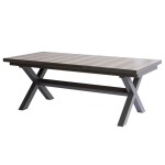 Stůl zahradní rozkládací, keramická deska v dekoru dub 200+60x100x77 cm, hliníková konstrukce