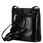 Luxusní dámská kožená crossbody kabelka Nica, černá