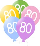 Balonky narozeniny 5ks s číslem 80 balonky.cz Balonky narozeniny 5ks s číslem 80 balonky.cz