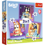 Mamido Puzzle 3v1 Poznej Bluey Trefl 34895