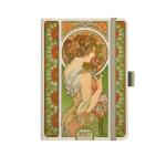 Týdenní diář 2027 Baloušek A5 Alfons Mucha zelený