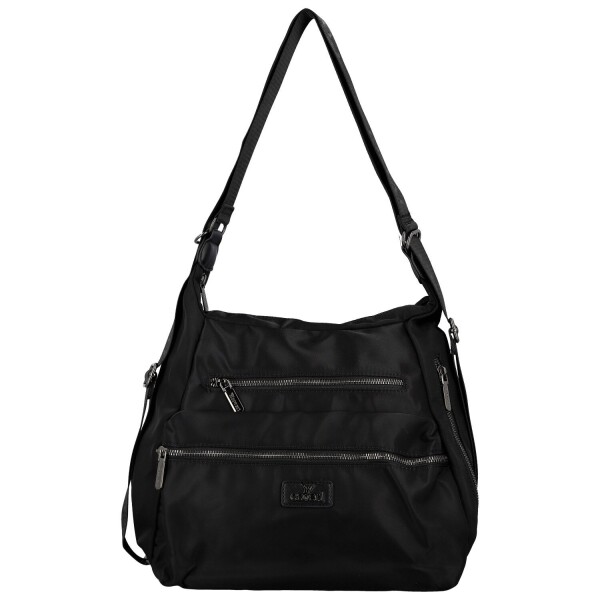 Trendy dámský textilní kabelko-batoh Coveri Venesta, černý new