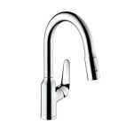 HANSGROHE - Focus M42 Dřezová baterie M429-H180 s výsuvnou sprškou, chrom 71801000