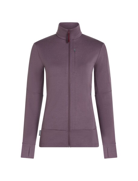 ICEBREAKER Wmns Merino 260 Quantum IV LS Zip, Grey Plum velikost: L