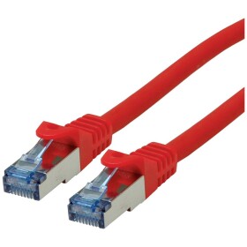 Roline 21.15.2816 RJ45 síťové kabely, propojovací kabely CAT 6A S/FTP 7.50 m červená (jasná) dvoužilový stíněný, bez halogenů, samozhášecí 1 ks
