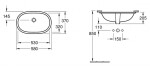 VILLEROY & BOCH - O.novo Vestavné umyvadlo 53x32 cm, s přepadem, Ceramicplus, bílá 416250R1