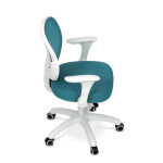 Dětská židle, výškově nastavitelná, modrá síťovina, KA-K1062 BLUE