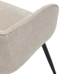 Židle jídelní, krémová látka, černý kov