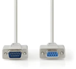 Nedis sériový prodlužovací kabel D-SUB9 (M)-(F) slonová kost / Sériový kabel / 3 m (CCGL52010IV30)