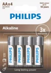 Philips baterie LR6A4B/10 Alkalické AA - 4ks (4895229107984)