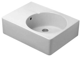 DURAVIT - Scola Umyvadlo 62x46 cm, s přepadem, otvor pro baterii vlevo, WonderGliss, bílá 06856000111