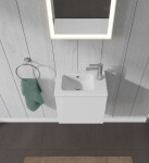DURAVIT - L-Cube Umyvadlová skříňka 40x42x29 cm, levá, 1 dvířka, lesklá bílá LC6272L2222