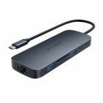 Hyper EcoSmart Gen. 2 USB-C Hub 11v1 černá / 2x USB-C / 2x USB-A / microSD / SD / Ethernet / jack 3.5 mm / 2x HDMI 4K (HY-HD4006GL)