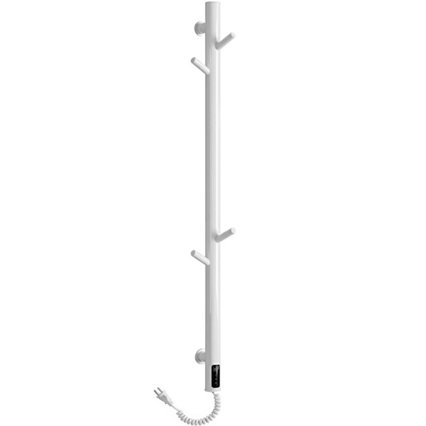 CERANO - Elektrický sušák ručníků Ramus, s displejem - 160W - bílá lesklá - 1400x30 mm CER-679310