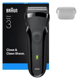 Braun Series 3 300 černá / Planžetový holicí strojek / omyvatelný / rychlé nabíjení (8700216735575)