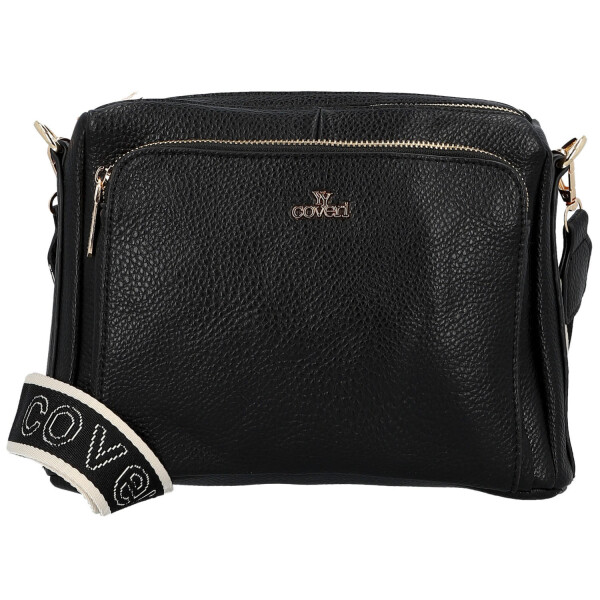 Trendy dámská koženková crossbody kabelka Chiara, černá