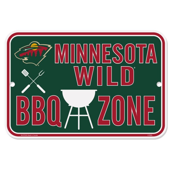 Mustang Cedule Minnesota Wild NHL 10" x 15" BBQ Zone