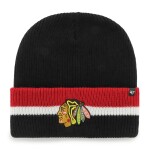 47 Brand Pánská Zimní Čepice Chicago Blackhawks Split Cuff 47 CUFF KNIT Black