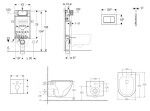 GEBERIT - Kombifix Set předstěnové instalace, klozetu Oudee a sedátka softclose, tlačítko Sigma20, lakovaný chrom mat/chrom SANI15CA2105