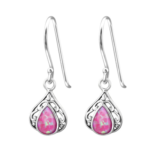 LUNICA Stříbrné visací náušnice BUBBLE GEM 0375