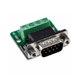 D-Sub DB9 samec RS485 adaptér na svorkovnici - s maticemi