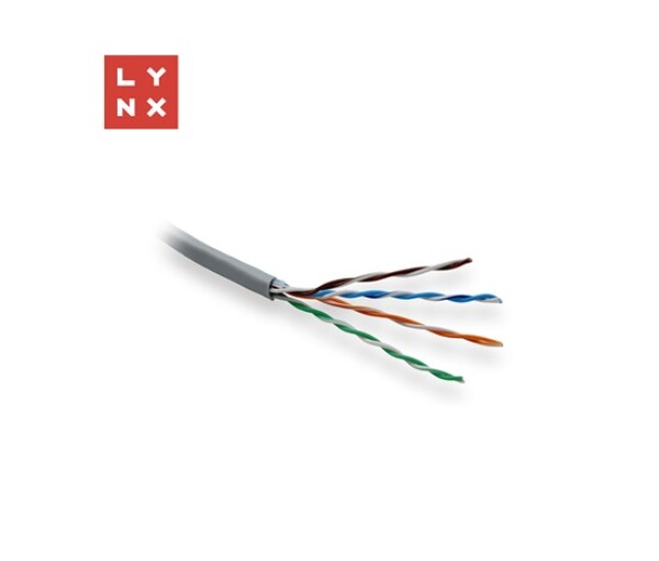 LYNX UTP kabel Cat5e, PVC (Eca), celoměděný, vnitřní , šedý, box 305m EDF_10102829