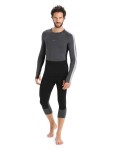 ICEBREAKER Mens ZoneKnit 260 LS Crewe, Jet Heather/Black/Metro H velikost: S