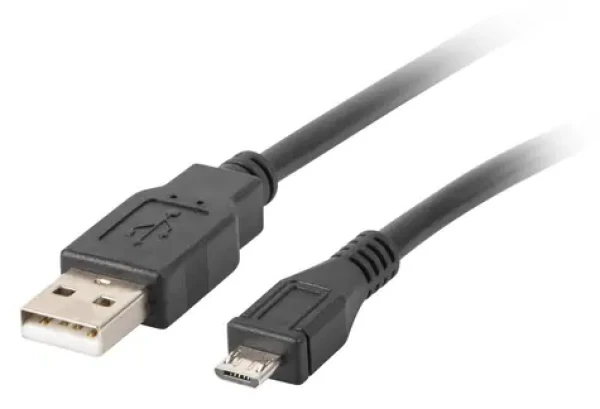 Lanberg Kabel USB-A - Micro-USB černá / Datový kabel / USB 2.0 / 1 m (CA-USBM-10CC-0010-BK)