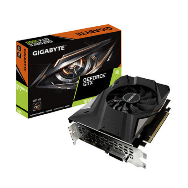 GIGABYTE GeForce GTX 1650 D6 LHR OC 4G 4.0 / 1410-1620 Mhz / 4GB GDDR6 / 128-bit / 1x DP + 1x HDMI + 1x DVI-D / 80W (GV-N1656OC-4GD 4.0)