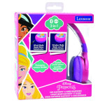 Lexibook 2v1 bluetooth skládací sluchátka Disney princezny s limitem hlasitosti