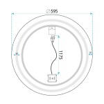REA - Zrcadlo LED 60cm MMJ Black HOM-05512
