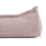 PLUSH NEST PLUSH NEST Podlahový puf čtvercový Prémiový Manšestr světle růžový 60 × 60 cm