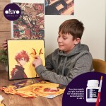 OKTO Manga motiv živlů "Oheň" výtvarný set 30x40 cm, OKTO, W051105