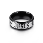Elenys pánský prsten-Jesus-černý Velikost: 9 (EU: 59-60)