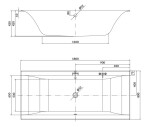 CERSANIT - Obdélníková vana LARGA 180X80 S301-306