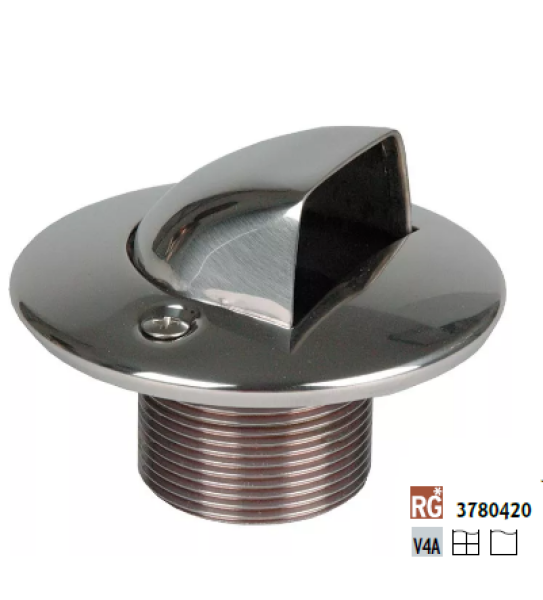 Hugo Lahme vtoková mušle, červený bronz, vnější závit 1 1/2 , délka 40 mm, pro keramické a prefabrikované bazény