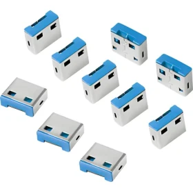 LogiLink AU0046 modrá / Blokovač USB portů / 10x zámek / USB Typ-A (AU0046)