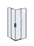 RAVAK - Roll Sprchový kout 80x80 cm, černá/čiré sklo X14V40300Z1
