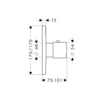 AXOR - Citterio M Highflow termostatická baterie pod omítku, chrom 34716000