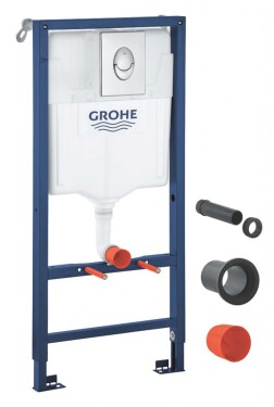GROHE - Rapid SL Předstěnová instalace pro závěsné WC, ovládací tlačítko Skate Air, chrom 39442000