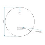 REA - Zrcadlo LED 50cm FFJ50 HOM-02836