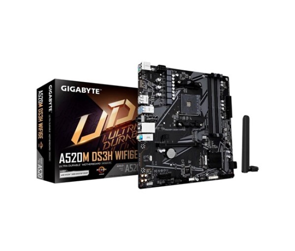 GIGABYTE MB Sc AM4 A520M DS3H WF6E, AMD A520, 4xDDR4, WiFi, 1xDP, 1xHDMI, mATX EDF_1706392