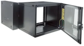 Intellinet Nástěnný rozvaděč 540x450 mm černý / Rozvaděč / 19" / 6U / výklopný rám / nosnost 30 kg (713740)