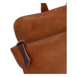 Městský koženkový batoh City Elma, světle hnědá