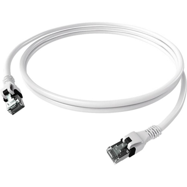Easylan CPP1OWAWAW0030 RJ45 síťové kabely, propojovací kabely CAT 6A S/FTP 3.00 m bílá dvoužilový stíněný, bez halogenů, samozhášecí 1 ks