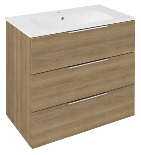 SAPHO - CIRASA umyvadlová skříňka 79,8x75x46cm, 3x zásuvka, dub cuneo CR831-2525