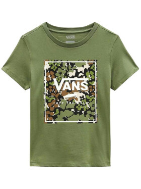 Vans CAMO WASH BOX FILL CAMO FLORAL LODEN GREEN dámské tričko krátkým rukávem