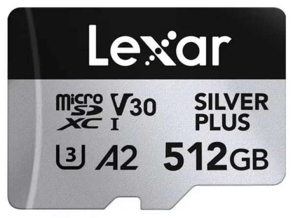 Lexar Professional SILVER PLUS microSDXC 512GB / čtení: 205MBps / zápis: 150MBps / UHS-I / V30 (LMSSIPL512G-BNANG)