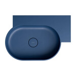 OMNIRES - OVO M+ umyvadlo na desku/závěsné - pravé, 64 x 44 cm, midnight blue mat; OVO645UWPMB